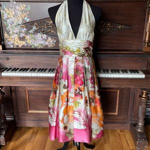 Adrianna Papell floral silk dress